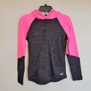🛒 3/$20 NWT Girl's BCG Melange Performance Fleece Hoodie L Pink/Black